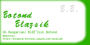 botond blazsik business card